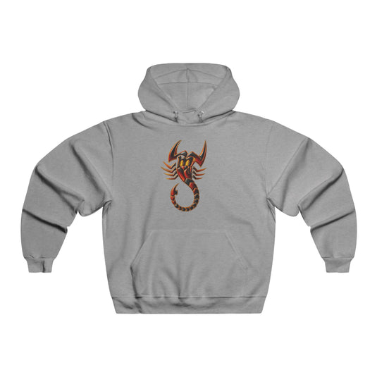 Bold Scorpion Graphic Hoodie for Trendsetters, Ideal for Streetwear, Gifts, Parties, Retro Vibes, Comfortable Style