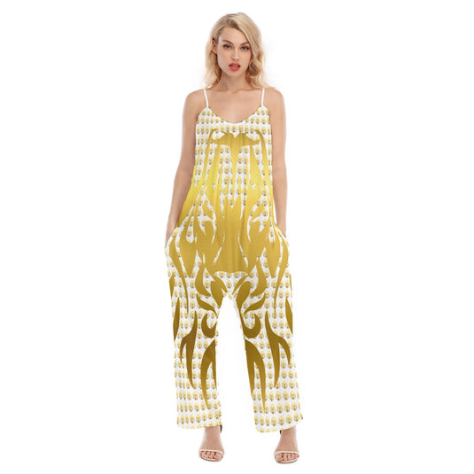 All-Over Print Women's Loose Cami Jumpsuit