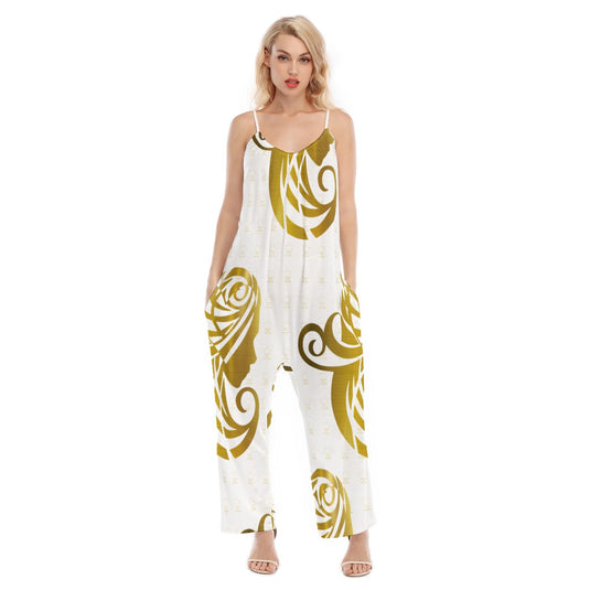 All-Over Print Women's Loose Cami Jumpsuit