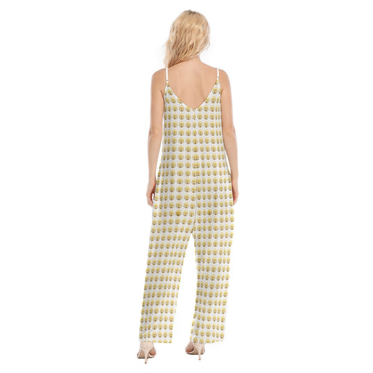All-Over Print Women's Loose Cami Jumpsuit