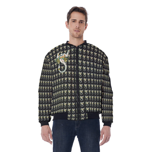 All-Over Print Men's Bomber Jacket With Sleeve Pocket