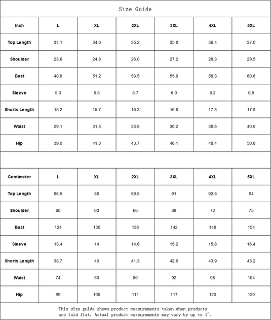 All-Over Print Women's Drop-Shoulder T-Shirt with Side Split and Shorts (Plus Size)