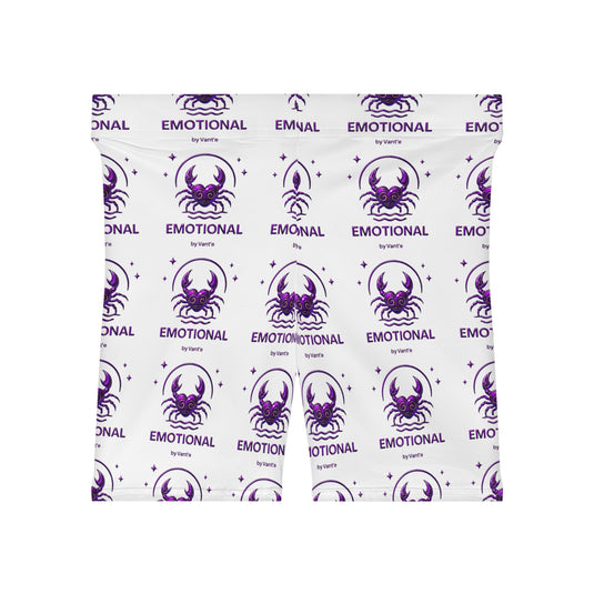 Emotional Purple Biker Shorts - Comfortable Activewear, Perfect for Yoga, Fitness, Casual Wear, Gifts for Her