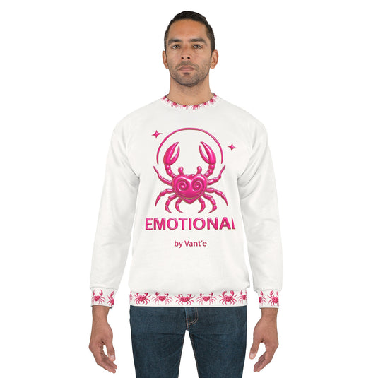 Emotional Crab Unisex Sweatshirt - Unique Design for Self-Expression