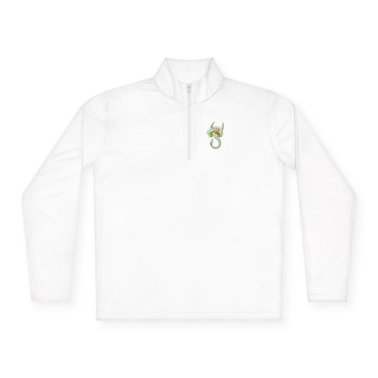 Artistic Unisex Quarter-Zip Pullover with Dragon Design