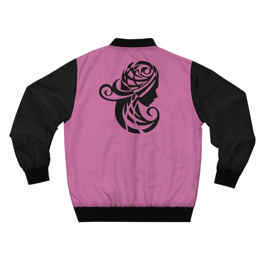 Stylish Pink Rose Bomber Jacket for Men | Trendy Floral Design