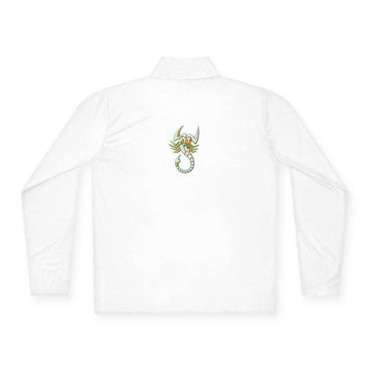Artistic Unisex Quarter-Zip Pullover with Dragon Design