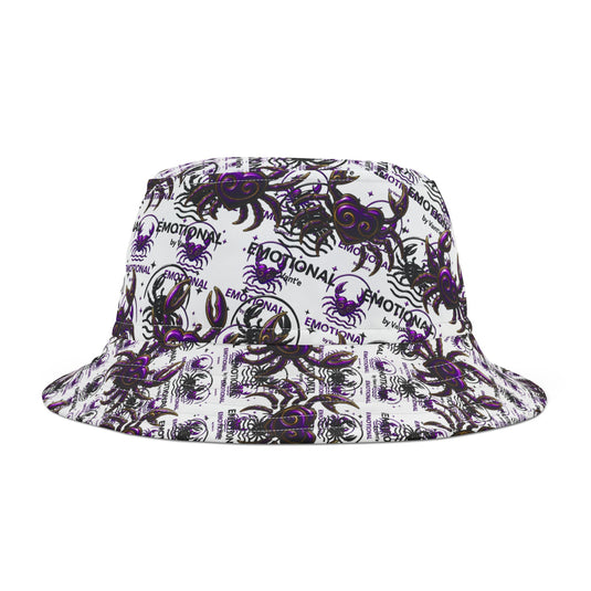 Emotional Vibes Bucket Hat - Trendy Spider Design for Unique Style