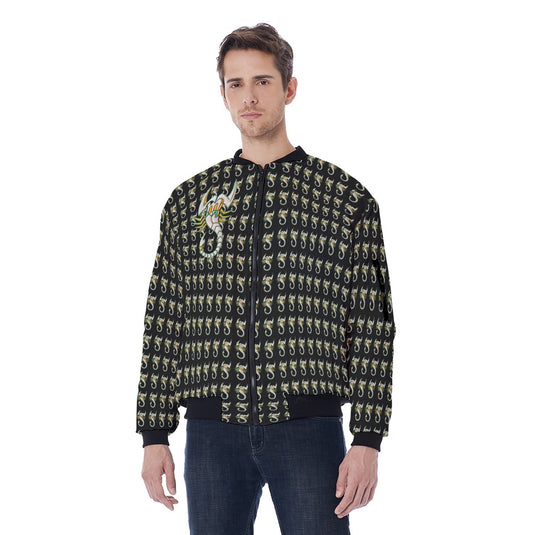 All-Over Print Men's Bomber Jacket With Sleeve Pocket