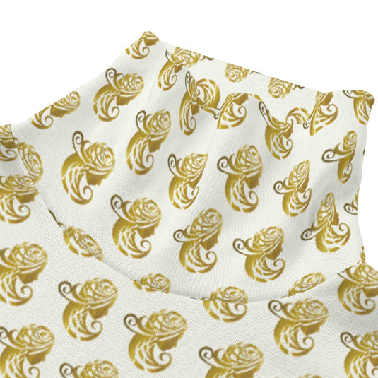 All-Over Print Unisex Turtleneck Knitted Fleece Sweater