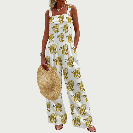 All-Over Print Women's Wide-Leg Jumpsuit