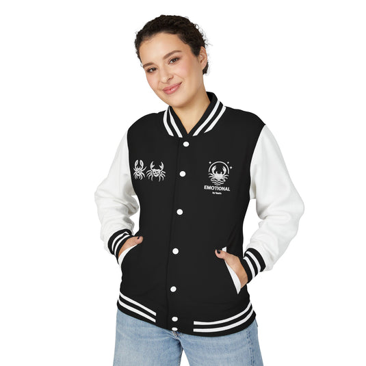 Unisex Heavyweight Letterman Jacket with Emotional Crab Design, Stylish Jacket, Trendy Outerwear for Teens, Gift for Friends, Perfect [...]