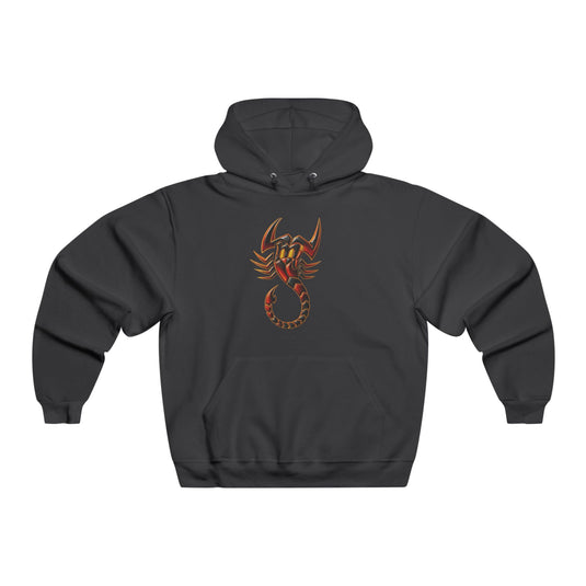 Bold Scorpion Graphic Hoodie for Trendsetters, Ideal for Streetwear, Gifts, Parties, Retro Vibes, Comfortable Style