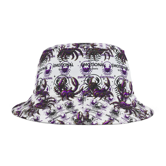 Emotional Vibes Bucket Hat - Trendy Spider Design for Unique Style