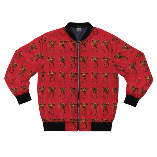 Bold Scorpion AOP Bomber Jacket | Unique Streetwear for Men, Trendy Outerwear, Stylish Layering, Gift for Him