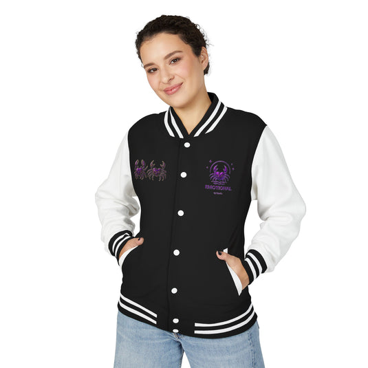Emotional Letterman Jacket, Unisex Varsity Jacket, Trendy Apparel, Perfect for Gifts, Casual Wear, Stylish Outerwear