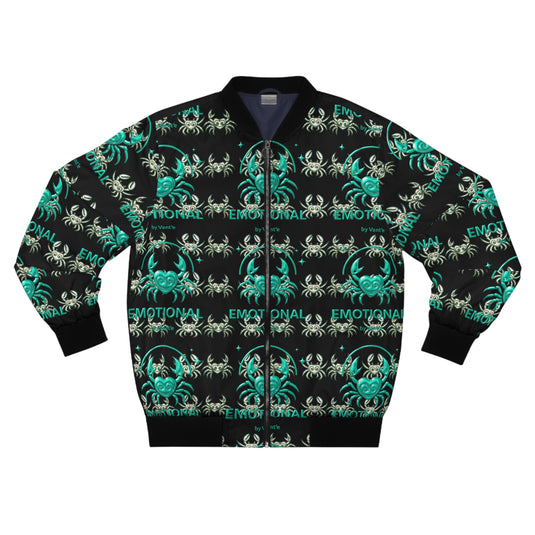 Men's Spider Print Bomber Jacket - Stylish and Unique Outerwear for Casual and Trendy Looks