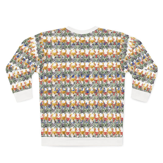 Colorful Floral Unisex Sweatshirt for Every Occasion, Cozy Spring Sweatshirt, Festival Wear, Boho Style, Great Gift for Friends