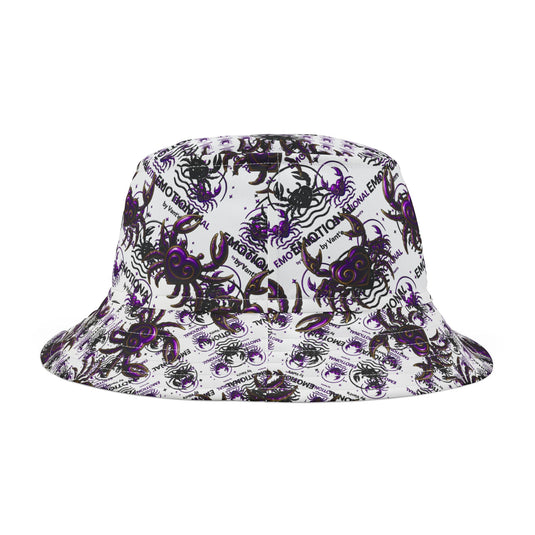 Emotional Vibes Bucket Hat - Trendy Spider Design for Unique Style